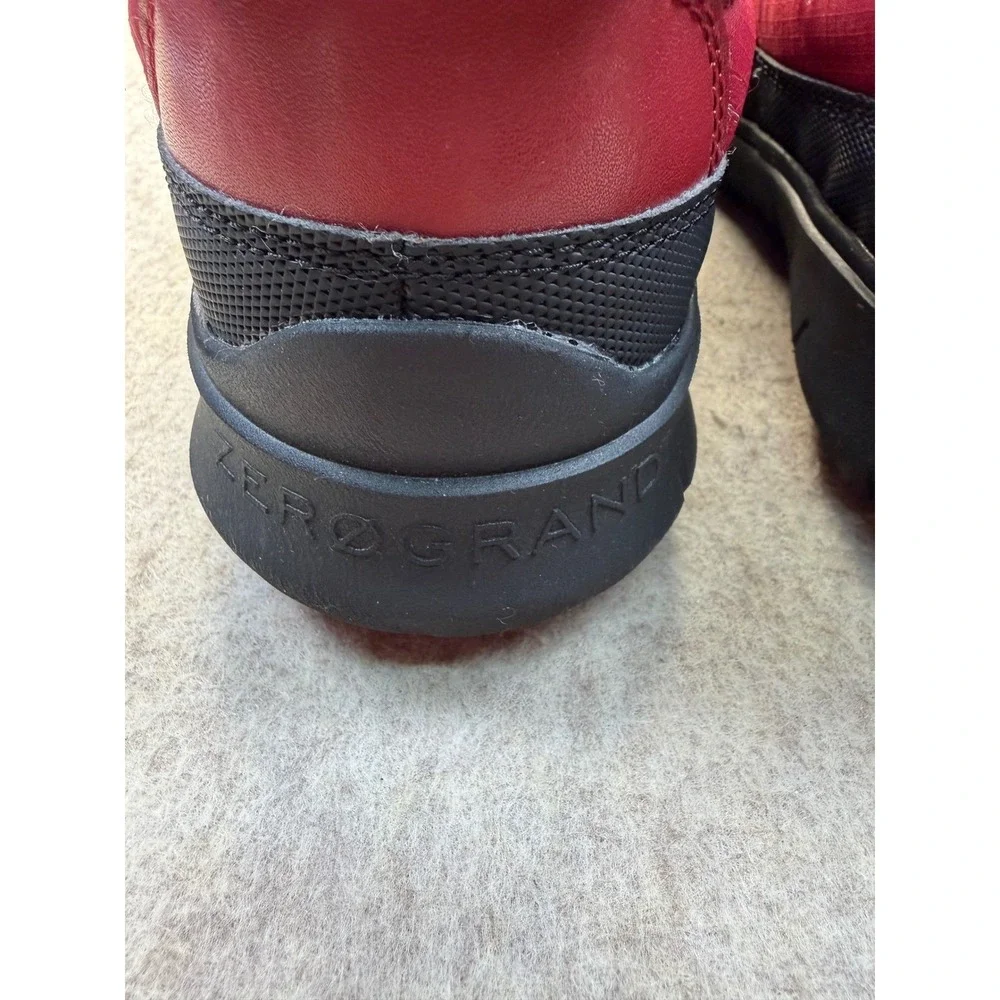 Cole Haan‎ Zerogrand Mens 8M Red Puffer Quilted Lace Up Booties C36255